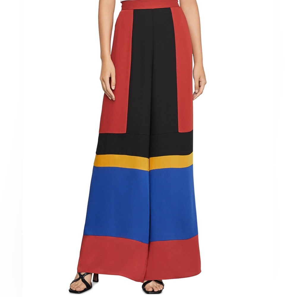 **BCBGMAXAZRIA Color-Block Palazzo Pants** ♦️🔶🔷